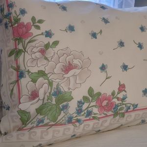 Vintage ruffled floral Pierre Cardin Burlington standard pillowcase